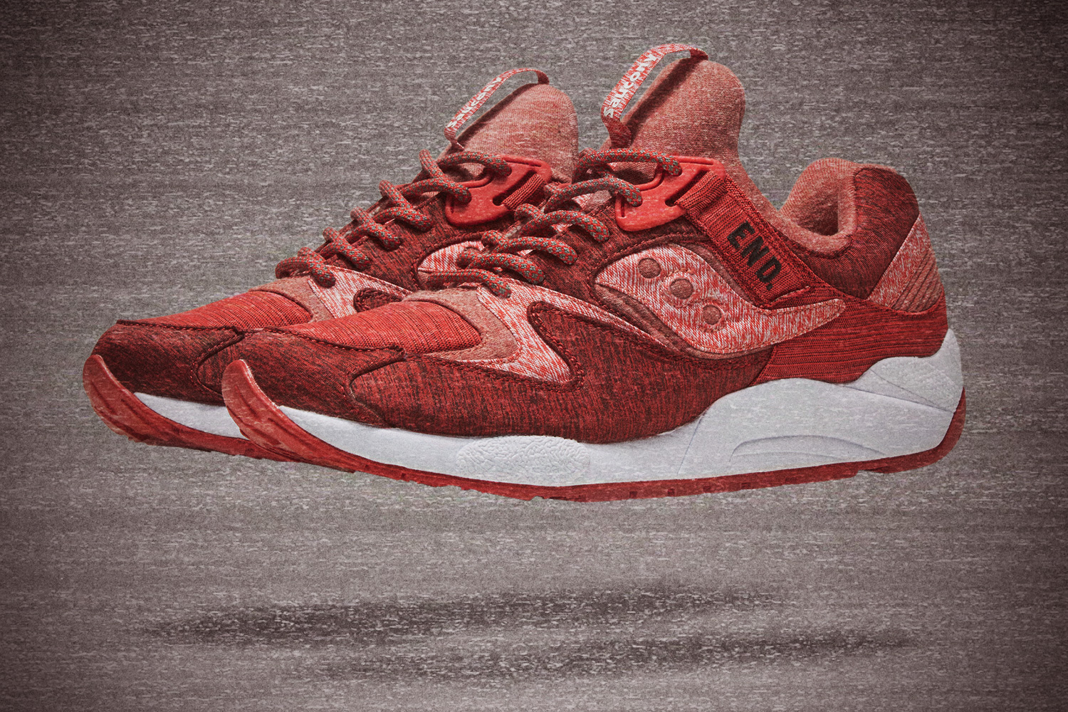 Saucony x END. Grid 9000 “Red Noise”