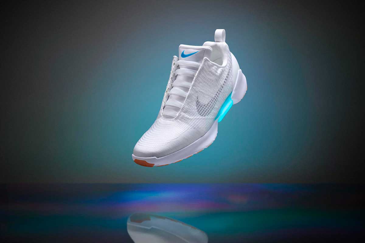 Nike has revealed a line of self-lacing trainers, the Nike HyperAdapt 1.0. The shoes, which will launch later in 2016, are the first to feature what the sportswear brand is calling “electro-adaptive reactive laces (EARL)”.