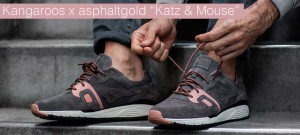 Germany’s asphaltgold is back with part two of its “Katz & Mouse” pack, introducing the “Mouse” alongside KangaROOS. After the ‘Katz’ Omnirun was launched at the beginning of April, the German store now releases the natural counterpart to this cat-inspired shoe.
